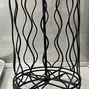 Elegant Black Wire Coffee Pod Organizer